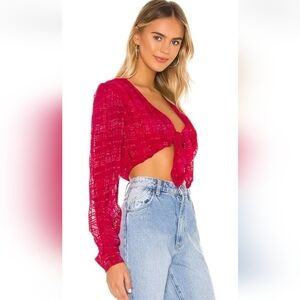 Lovers and Friends Sea Breeze Top in Magenta XS Pink